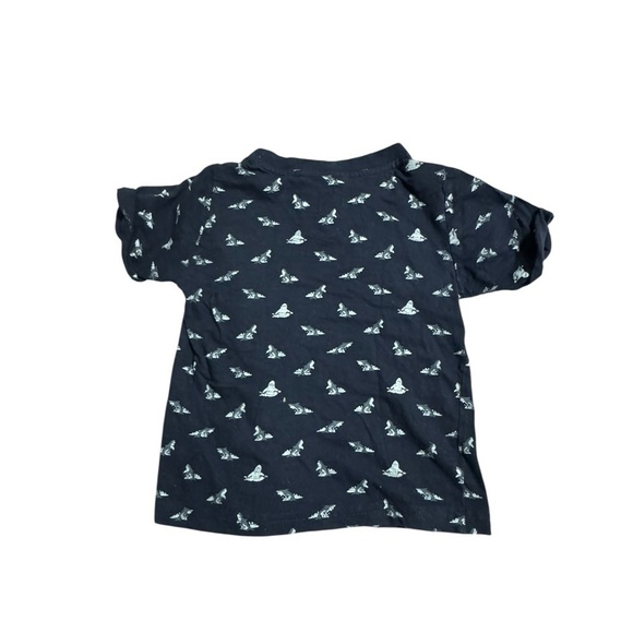 FREE PLANET TEE 100% COTTON.  BLUE WITH sharks SIZE 3T k33 - Picture 3 of 4
